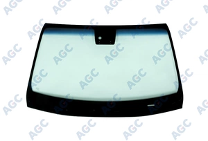 HYUNDAI SANTA FE 5D SUV 2019- лобовое стекло Зеленое/Голубая полоса -ДД-Датч.запотевания-VIN от AGC