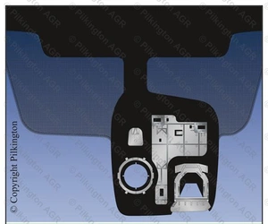 NISSAN QASHQAI 2014-2018 Стекло лобовое акустическое, камера, ДД, Vin от AGC