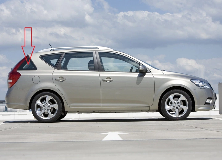 KIA CEED 5D LHD 2006-, стекло праое, зеленое, заднее кузовное
